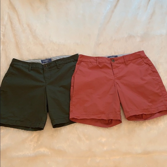 Old Navy Pants - Old Navy coral and green shorts size 2